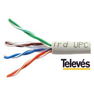 CABLE DATOS U/UTP CAT-5E LSFH 305m GR.