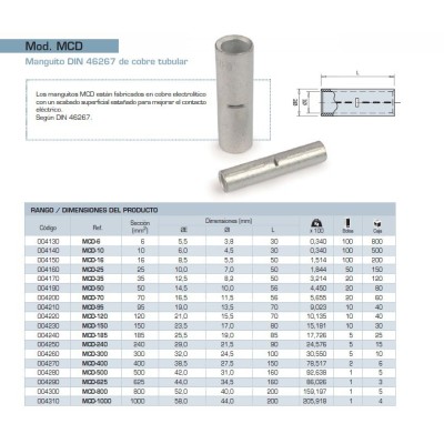 MANGUITO 25MM TUBULAR COPPER MODEL M