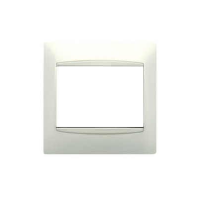 Placa 1 elemento horizontal serie Coral embellecedor sin bastidor en blanco