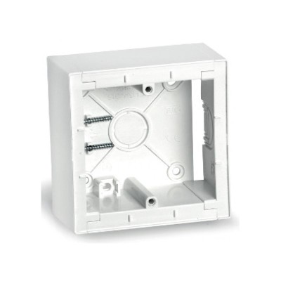 Base enchufe Schuko emborne con tornillo protección serie Viva en blanco
