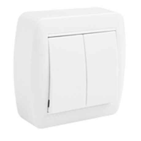 CONMUTADOR DOBLE SERIE MURAL 10A 250V