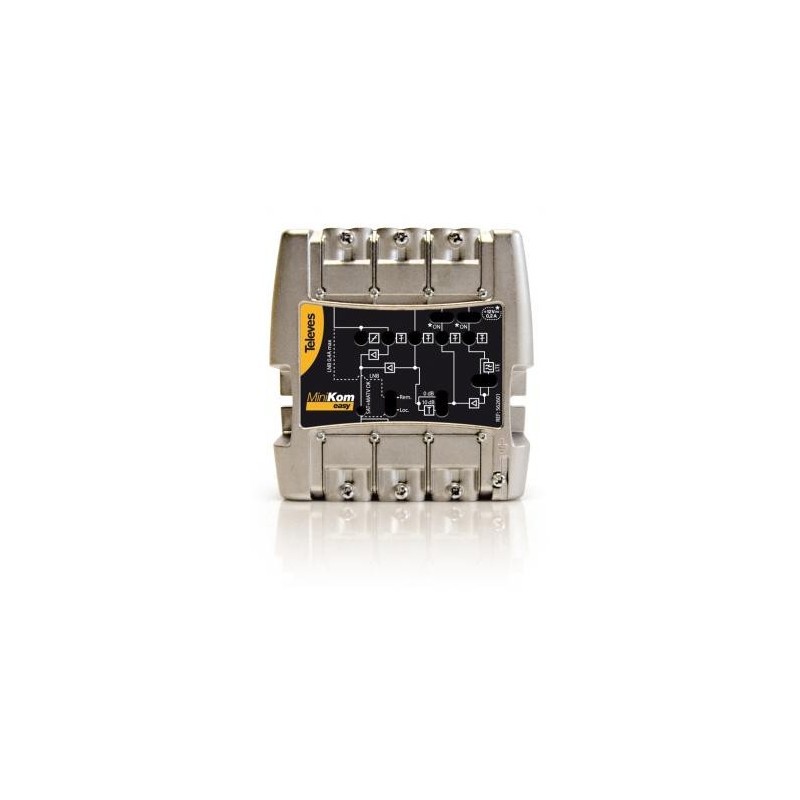 Amplificador minikom matv+fi 4e/1s easyf