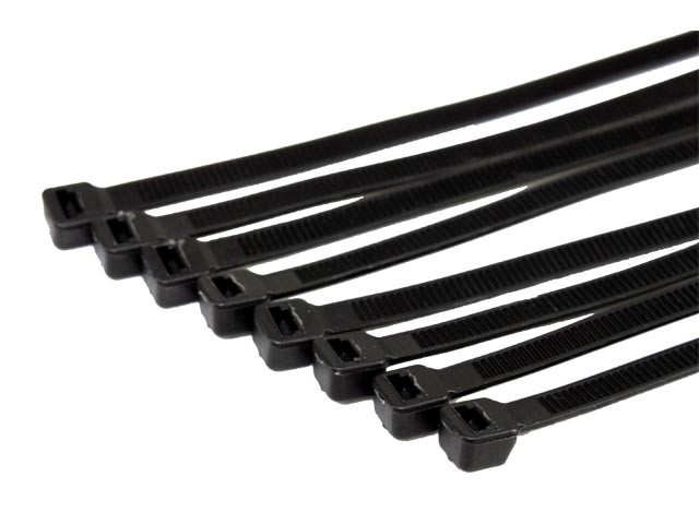 BRIDAS 7.6 X 290MM MULTIUSOS NEGRA (BOLSA 100UDS)