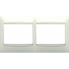 PLACA 2 ELEMENTOS 21212  BLANCO HORIZONTAL SERIE CORAL BJC ref: 21212