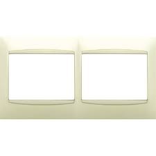 PLACA  2 ELEMENTOS 21212-A  BEIGE HORIZONTAL SERIE CORAL BJC ref: 21212-A