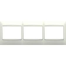 PLACA 3 ELEMENTOS 21213 BLANCO HORIZONTAL SERIE CORAL BJC ref: 21213