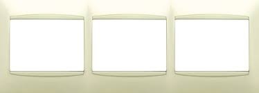PLACA 3 ELEMENTOS 21213-A  BEIGE HORIZONTAL SERIE CORAL BJC ref: 21213-A