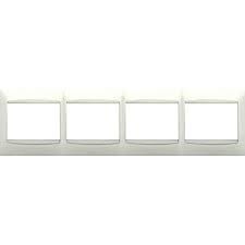 PLACA 4 ELEMENTOS 21214  BLANCO HORIZONTAL SERIE CORAL BJC ref: 21214