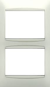 PLACA 2 ELEMENTOS 21312  BLANCO VERTICAL SERIE CORAL BJC ref: 21312