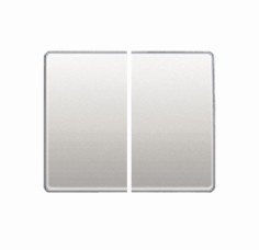 JUEGO TECLAS DOBLE INTERR/CONM/CRUZ BLANCO-SATIN SERIE MEGA ref: 22709-DM