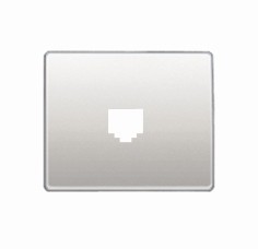 TAPA CONECTOR RJ-45 BLANCO-SATIN SERIE MEGA ref: 22782-BS