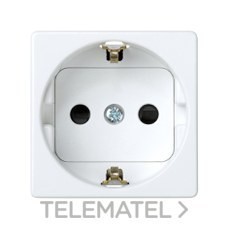 SIMON 27 BASE ENCHUFE BIPOLAR CON TOMA TIERRA BLANCO NIEVE ref: 27432-65