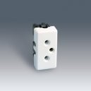 SIMON 27 BASE BIPOLAR TOMA TIERRA LATERAL SCHUKO SEGURIDAD BLANCO ref: 27432-65