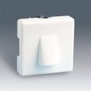 SIMON 27 SALIDA CABLES ANCHO BLANCO NIEVE ref: 27801-35