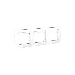 MARCO 3 ELEMENTOS BLANCO MARFIL CON EMBELLECEDOR INCORPORADO UNICA BASIC ref: U2.006.25