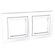 MARCO 2 ELEMENTOS BLANCO POLAR CON EMBELLECEDOR INCORPORADO UNICA BASIC ref: U2.004.18