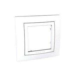 MARCO 1 ELEMENTO BLANCO MARFIL CON EMBELLECEDOR INCORPORADO UNICA BASIC ref: U2.002.25