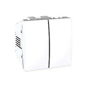 DOBLE INTERRUPTOR 10 AX BLANCO MARFIL SCHNEIDER ref: U3.211.25