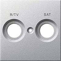 PLACA R/TV/SAT GRIS ALUMINIO ELEGANCE SCHNEIDER ELECTRIC ref: MTN299260