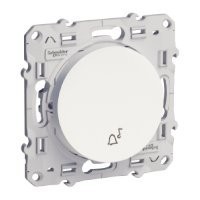 PULSADOR SIMBOLO TIMBRE ODACE SCHNEIDER ELECTRIC BLANCO ref: S520246