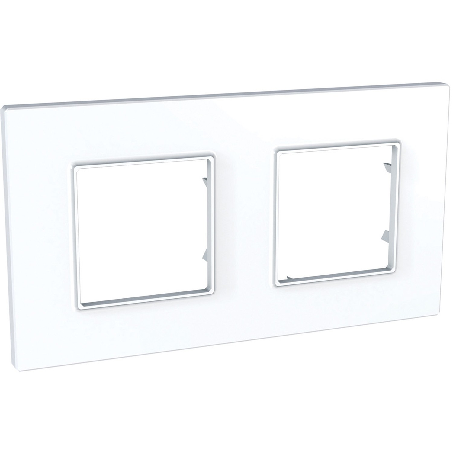 MARCO 2 ELEMENTOS BLANCO POLAR UNICA QUADRO SCHNEIDER ELECTRIC ref: U2.704.18