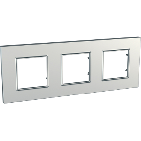 MARCO 3 ELEMENTOS PLATA UNICA QUADRO SCHNEIDER ELECTRIC ref: U6.706.55