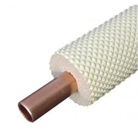 ROLLO 25 METROS TUBO DE COBRE AISLADO PARA AC 1/2" X 0.8