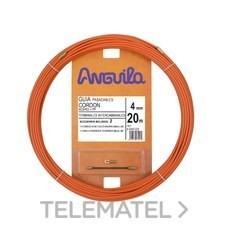 Pasacables cordón acero / polipropileno 4mm 20m naranja
