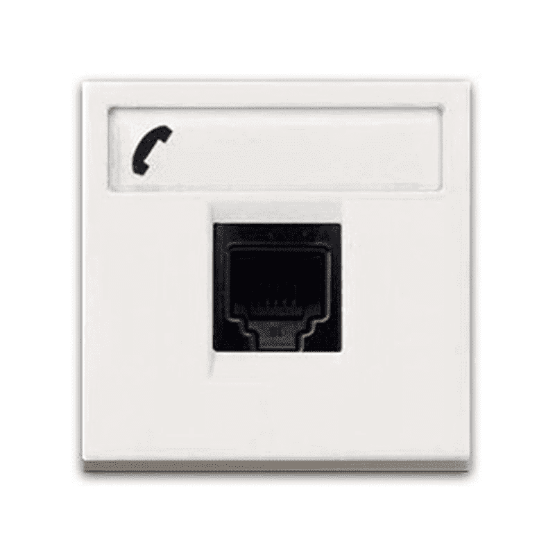 Toma teléfono con 6 contactos mecanismo ancho Zenit blanco