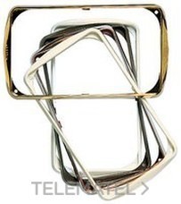 Marco embellecedor placa 2 ventanas Stylo blanco alpino