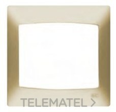 Placa 1 elemento horizontal serie Coral sin bastidor en dorado perlado