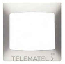Placa 3 elementos horizontal serie Coral sin bastidor en plata luna