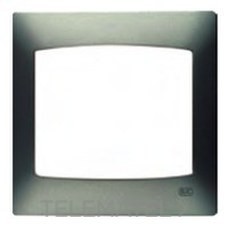 Placa 3 elementos horizontal serie Coral sin bastidor en gris lava