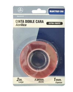 Cinta doble cara acrílica 19mm x 2mts.