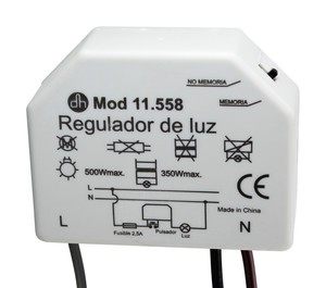 Regulador de luz de cajetín, 350W.