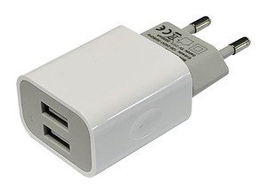 Alimentador USB. 100-240VAC/5VDC.2A.2sal