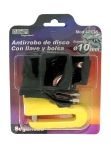 Antirrobo disco de moto.Diámetro 10 mm.