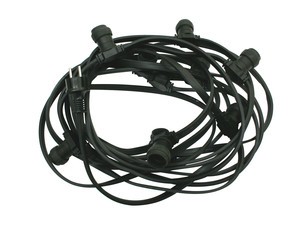 Guirnalda para 10 bombillas E27.Long.10m