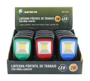 Linterna portátil COB+SMD.Expos.12u