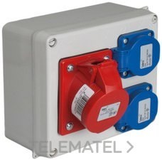 MONTAJE CAJA ESTANCA 817+2 TOMAS SCHUKO 2P+TT 16A