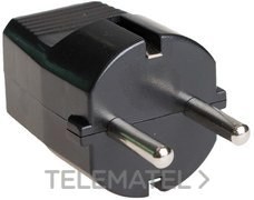 CLAVIJA BIPOLAR CON TT LATERAL 10/16A 250V NEGRO