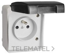 BASE ENCHUFE 2P+TT 16A 250V CERTIFICADA NF