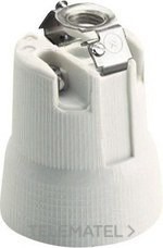 PORTALÁMPARAS E-27 PORC.4A 250V PROT.CONTRA CHOQUES ELTCO.SOP.MET.3/8G