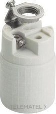 PORTALÁMPARAS 479A E-14 DE PORCELANA 2A 250V CON SOPORTE METÁLICO M10-100