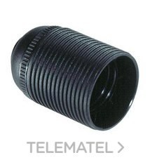 PORTALÁMPARAS E27 4A 250V CUERPO ROSCADO NEGRO