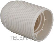 PORTALÁMPARAS E27 4A 250V CUERPO ROSCADO BLANCO