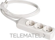 BASE BIPOLAR 3 TOMAS PROLONGACIÓN 5m LIBRE DE HALÓGENOS BLANCO