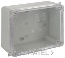 CAJA 160x135x70 TORNILLO 1/4" CON TAPA TRANSPARENTE