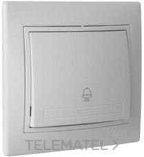 PULSADOR CAMPANA 10A 250V 83x81 TORNILLO BLANCO