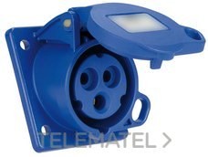 BASE TRASCUADRO INCLINADA 2P+TT 16A 230V IP44